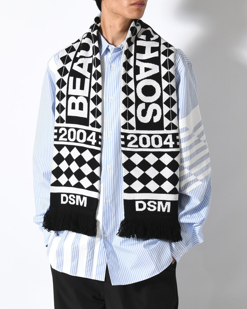 UNISEX DSM BEAUTIFUL CHAOS FOOTBALL SCARF -BLACK/WHITE-