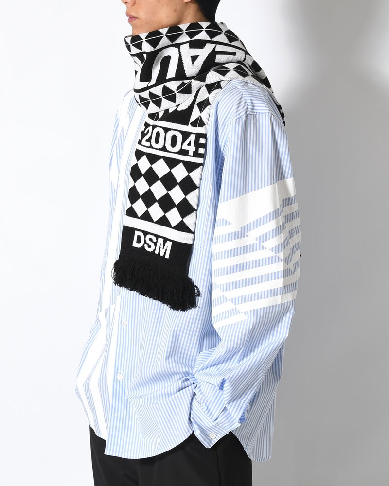 UNISEX DSM BEAUTIFUL CHAOS FOOTBALL SCARF -BLACK/WHITE-