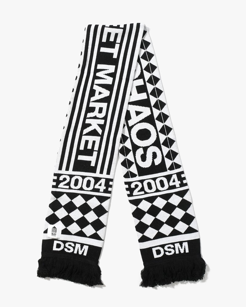 UNISEX DSM BEAUTIFUL CHAOS FOOTBALL SCARF -BLACK/WHITE-
