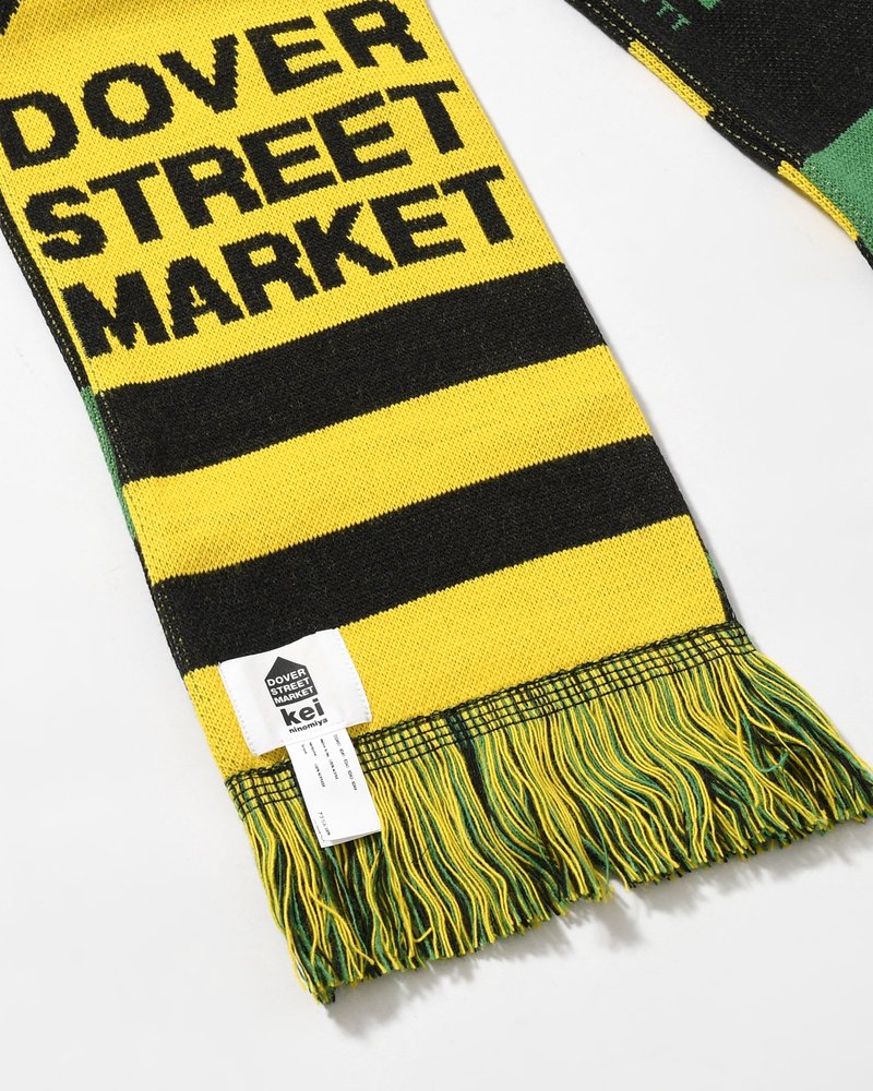 UNISEX CHAOS FOOTBALL SCARF -BLACK/GREEN/YELLOW-