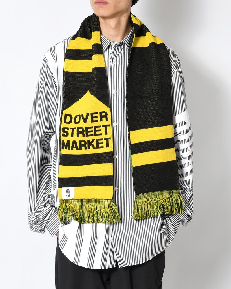 UNISEX CHAOS FOOTBALL SCARF -BLACK/GREEN/YELLOW-