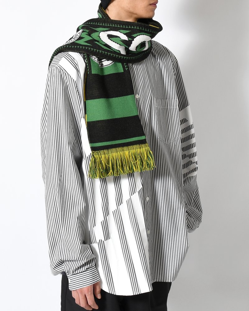UNISEX CHAOS FOOTBALL SCARF -BLACK/GREEN/YELLOW-