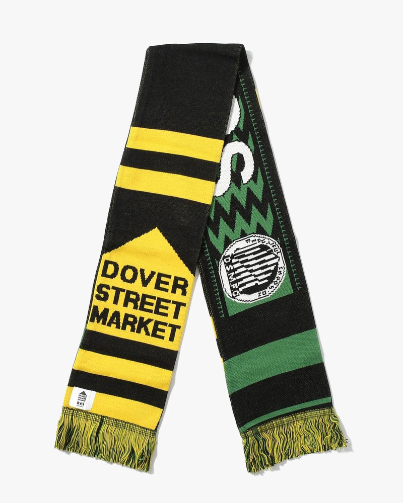 UNISEX CHAOS FOOTBALL SCARF -BLACK/GREEN/YELLOW-