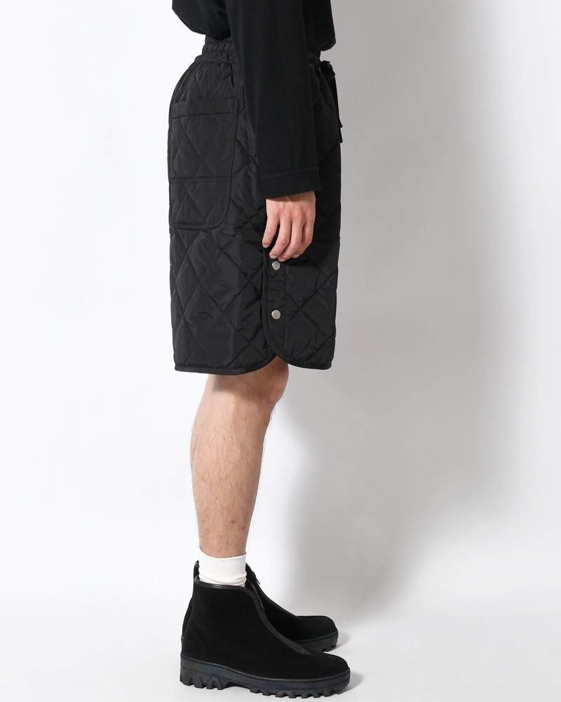 UNISEX QUILTED SHORTS -BLACK-