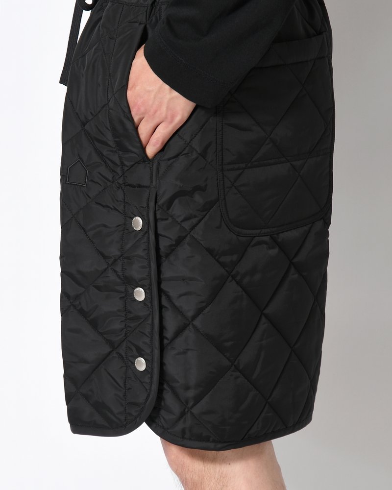 UNISEX QUILTED SHORTS -BLACK-