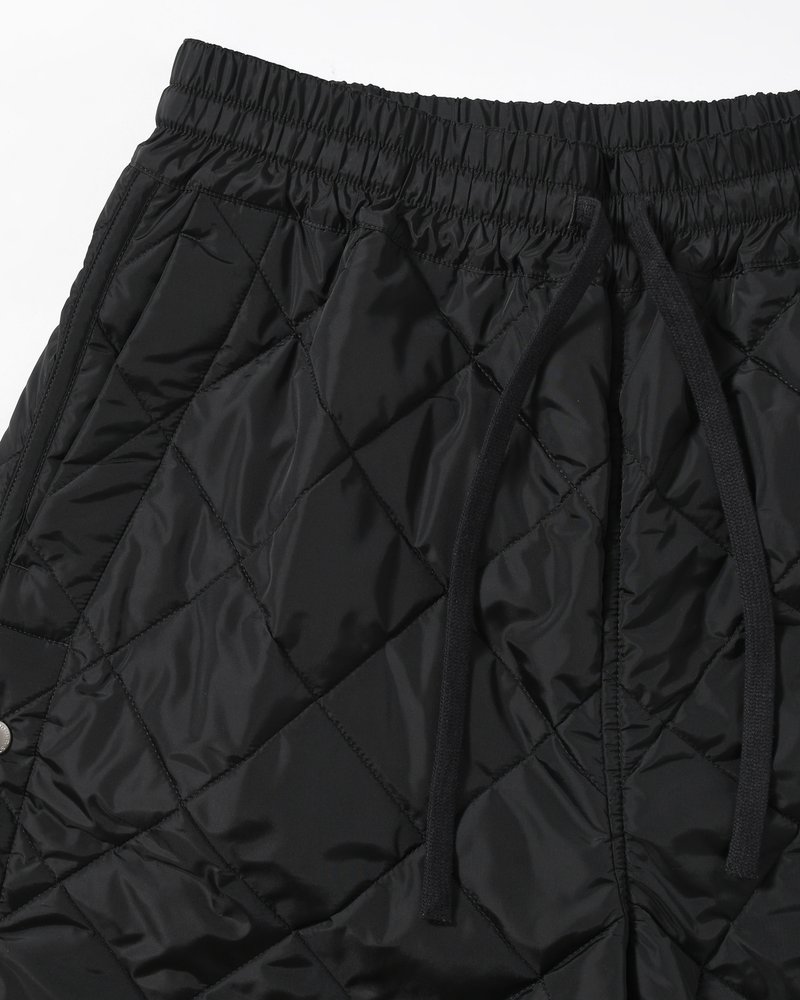 UNISEX QUILTED SHORTS -BLACK-