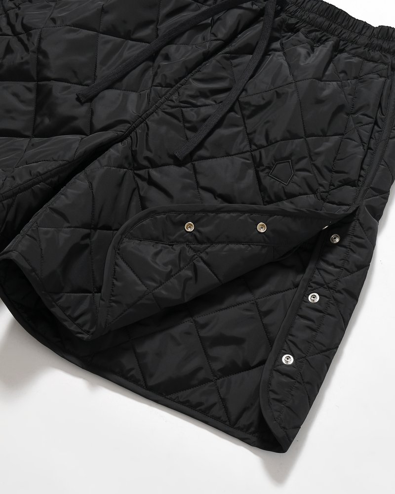 UNISEX QUILTED SHORTS -BLACK-