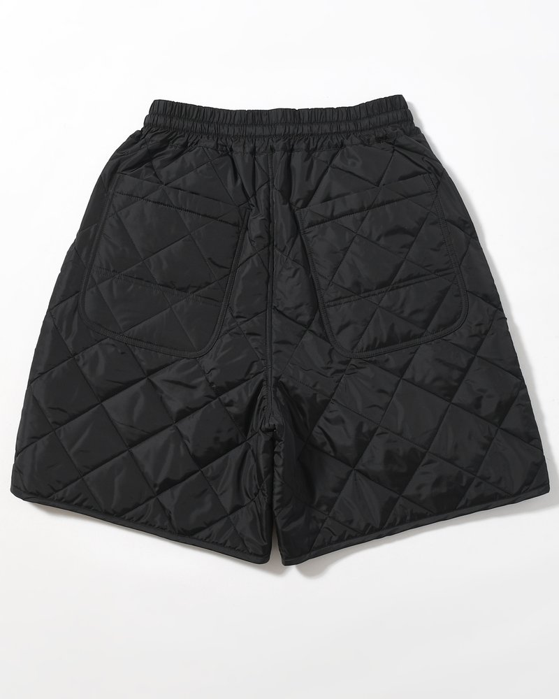UNISEX QUILTED SHORTS -BLACK-