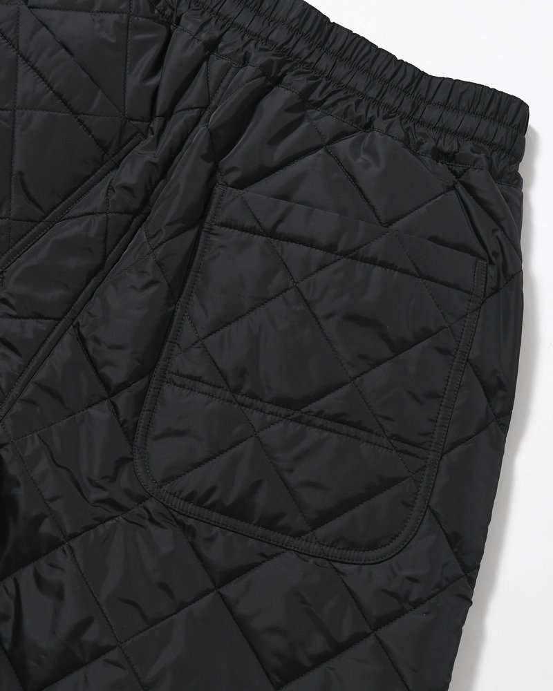 UNISEX QUILTED SHORTS -BLACK-