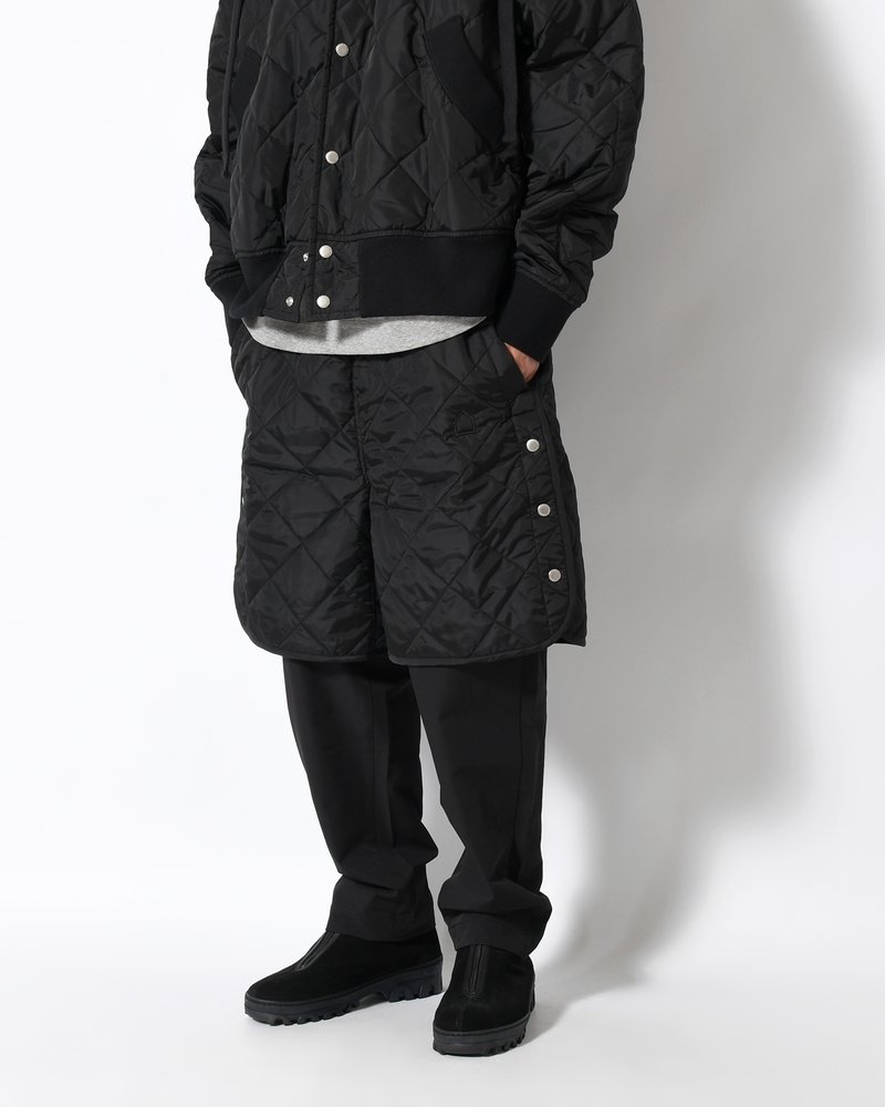 UNISEX QUILTED SHORTS -BLACK-
