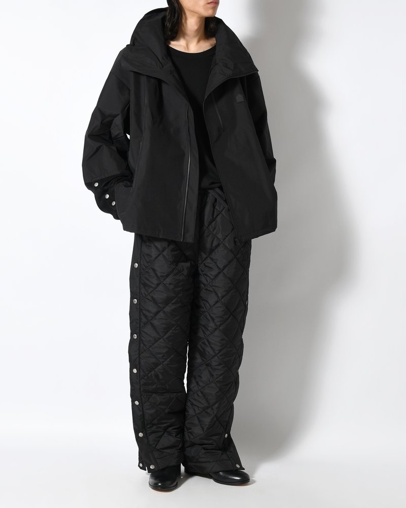 UNISEX QUILTED PANTS -BLACK-