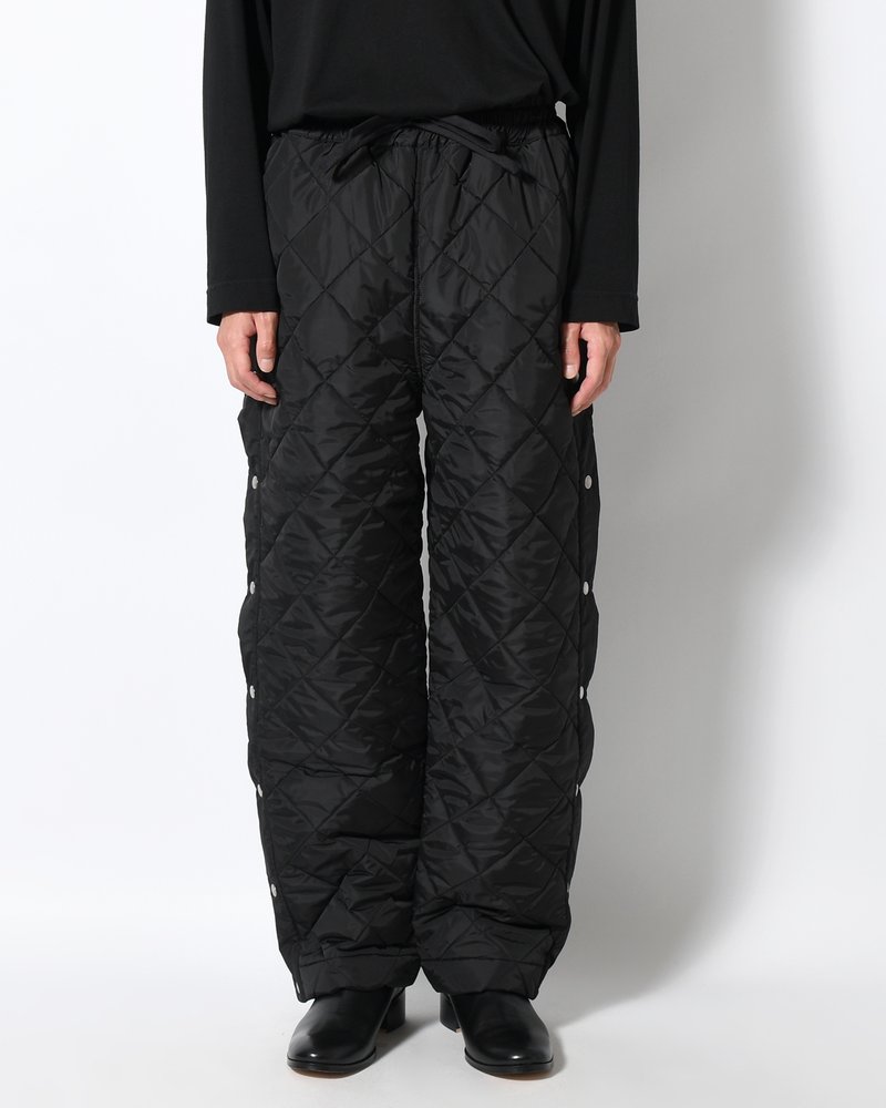UNISEX QUILTED PANTS -BLACK-