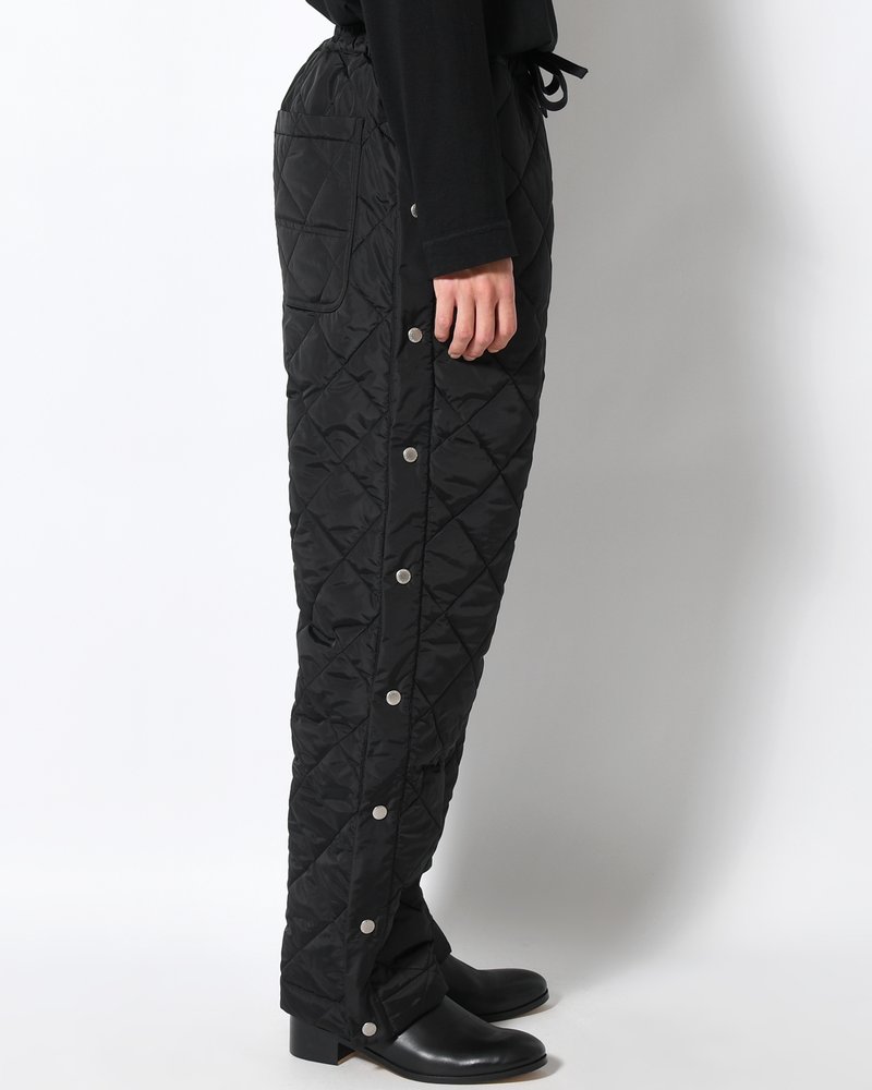 UNISEX QUILTED PANTS -BLACK-