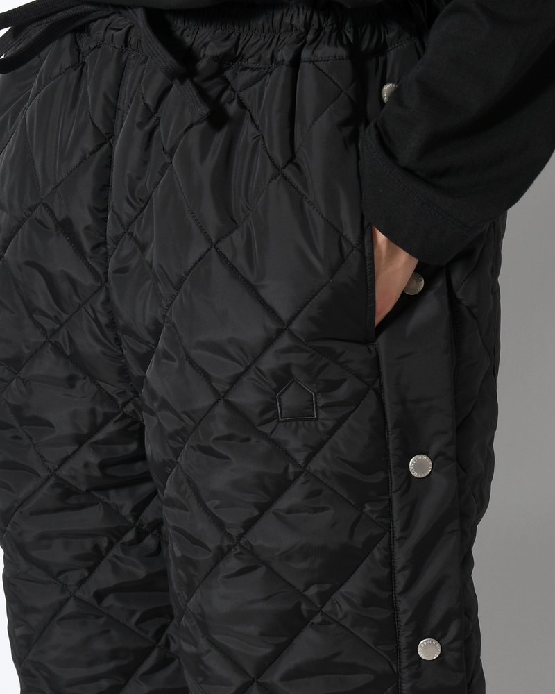 UNISEX QUILTED PANTS -BLACK-