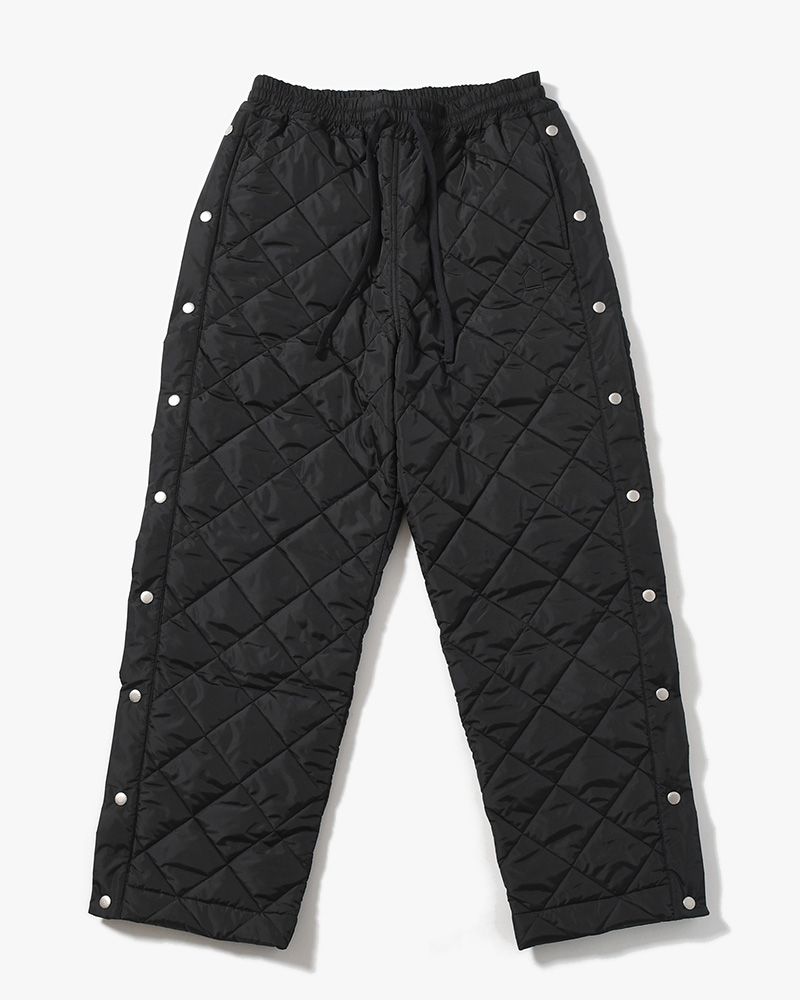UNISEX QUILTED PANTS -BLACK-