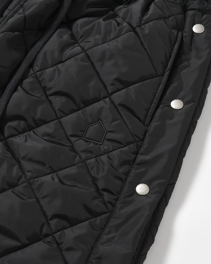 UNISEX QUILTED PANTS -BLACK-