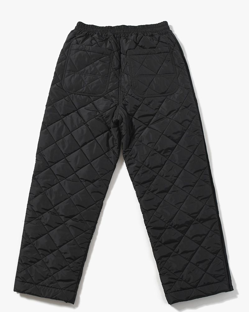 UNISEX QUILTED PANTS -BLACK-