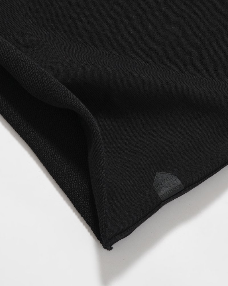 UNISEX PLEATED PANTS BACK PILE -BLACK-