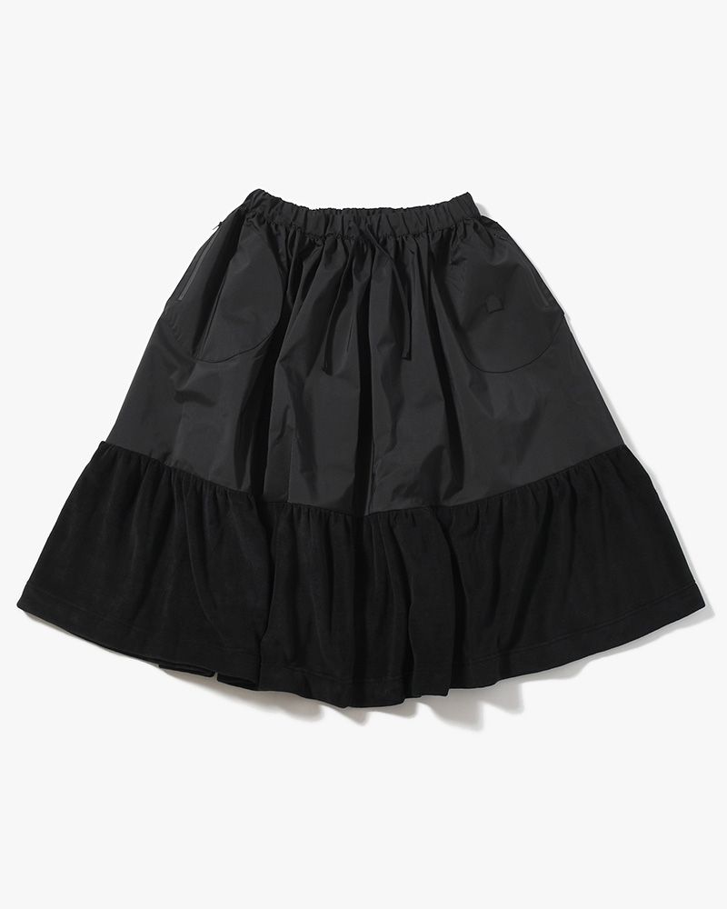 UNISEX POLAR x TECHNICAL NYLON SKIRT -BLACK-