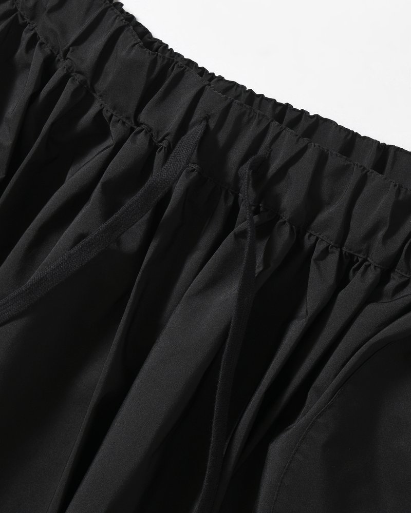 UNISEX POLAR x TECHNICAL NYLON SKIRT -BLACK-