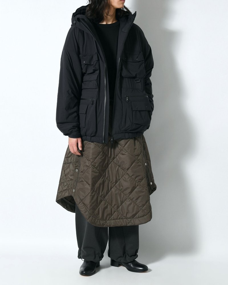 UNISEX QUILTED SKIRT -KHAKI-