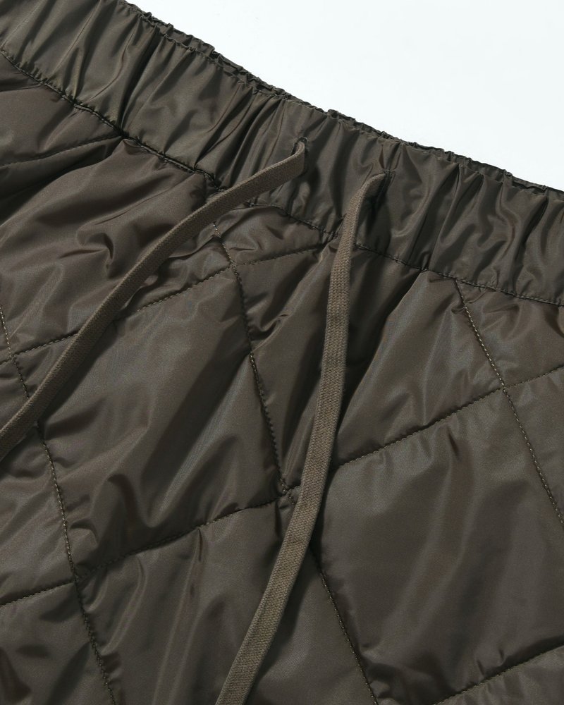 UNISEX QUILTED SKIRT -KHAKI-