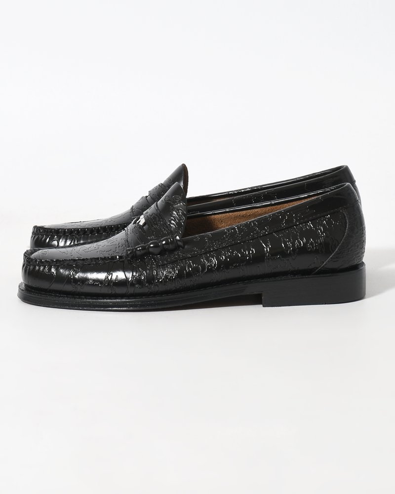 MEN CAMO G.H. BASS LARSON 'PENNY LOAFERS' x DSM -BLACK-