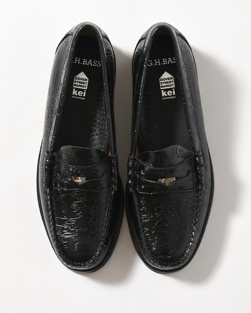 MEN CAMO G.H. BASS LARSON 'PENNY LOAFERS' x DSM -BLACK-