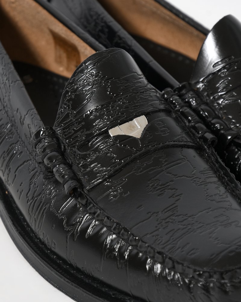 MEN CAMO G.H. BASS LARSON 'PENNY LOAFERS' x DSM -BLACK-