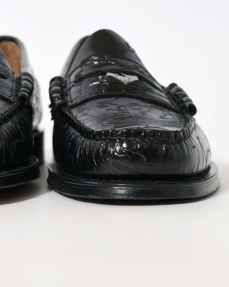MEN CAMO G.H. BASS LARSON 'PENNY LOAFERS' x DSM -BLACK-