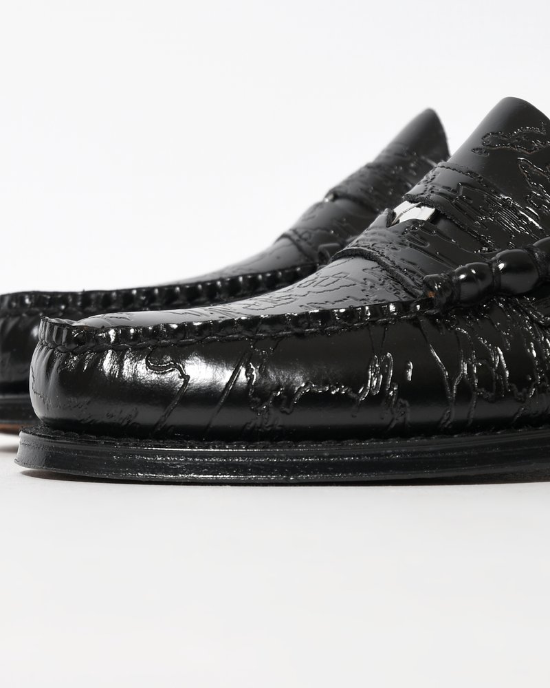 MEN CAMO G.H. BASS LARSON 'PENNY LOAFERS' x DSM -BLACK-