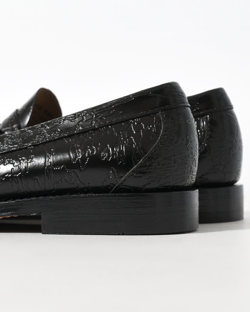 MEN CAMO G.H. BASS LARSON 'PENNY LOAFERS' x DSM -BLACK-