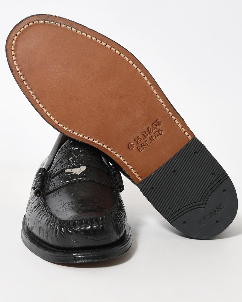 MEN CAMO G.H. BASS LARSON 'PENNY LOAFERS' x DSM -BLACK-