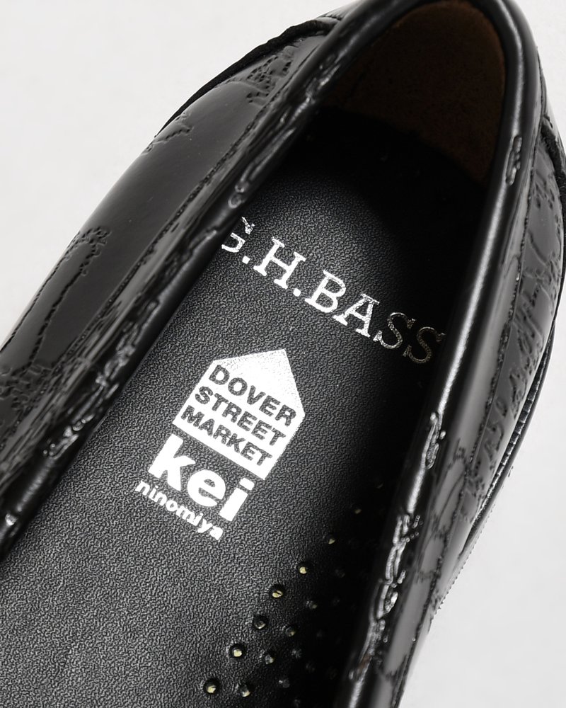 MEN CAMO G.H. BASS LARSON 'PENNY LOAFERS' x DSM -BLACK-