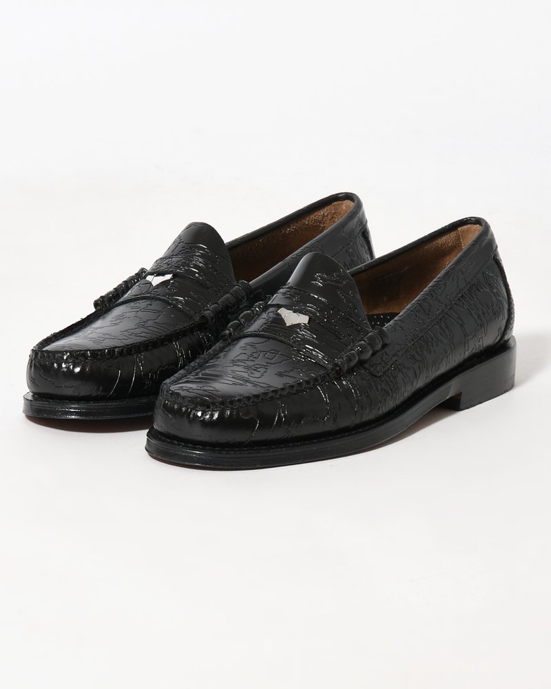 MEN CAMO G.H. BASS LARSON 'PENNY LOAFERS' x DSM -BLACK-