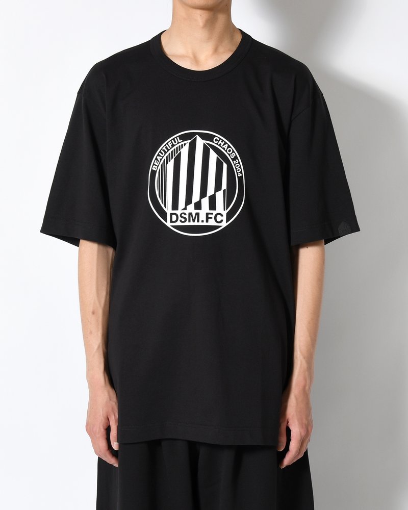 UNISEX LARGE EMBLEM PRINT SHORTSLEEVE TEE -BLACK-