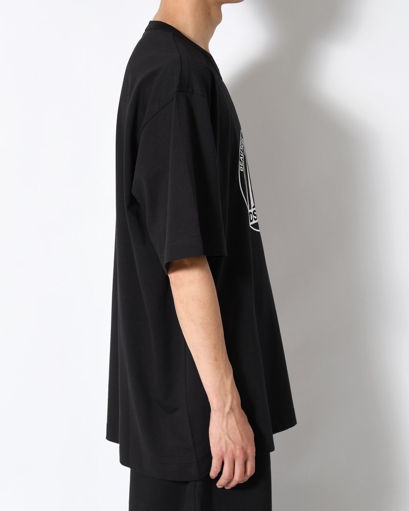 UNISEX LARGE EMBLEM PRINT SHORTSLEEVE TEE -BLACK-