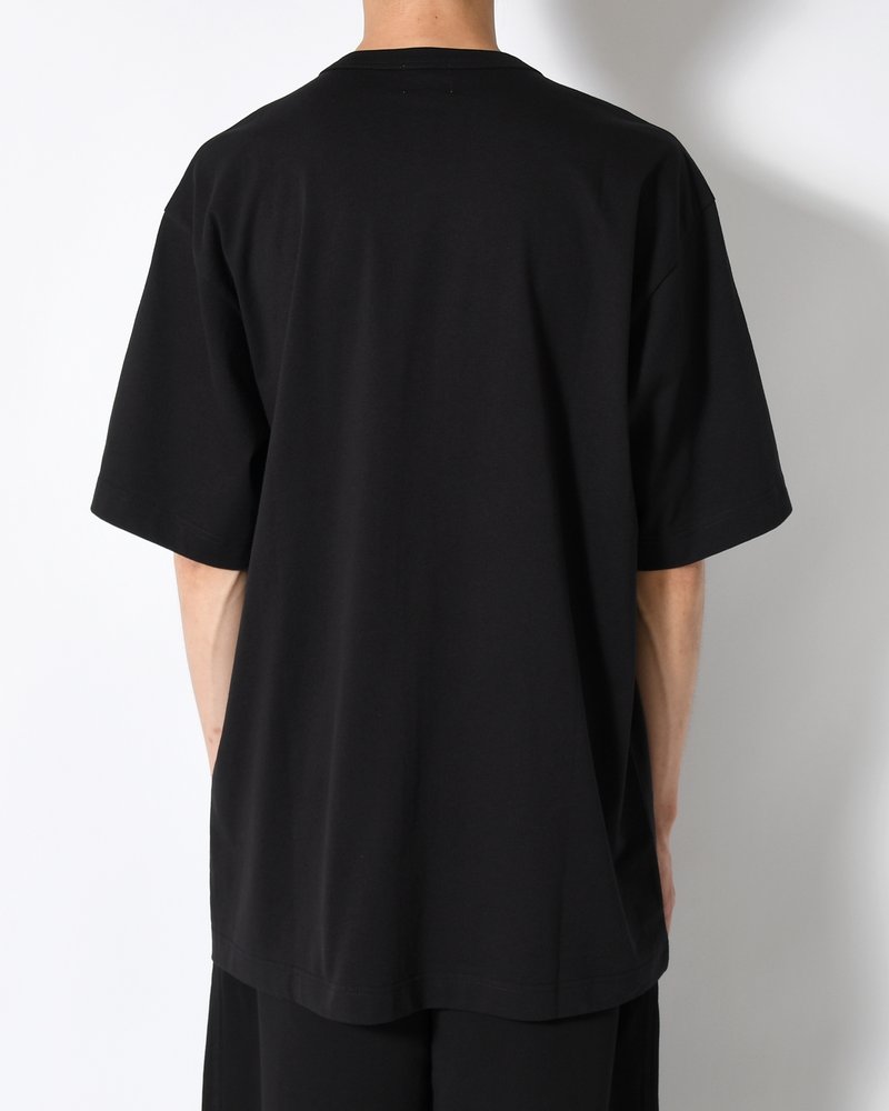 UNISEX LARGE EMBLEM PRINT SHORTSLEEVE TEE -BLACK-