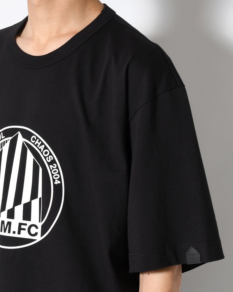 UNISEX LARGE EMBLEM PRINT SHORTSLEEVE TEE -BLACK-