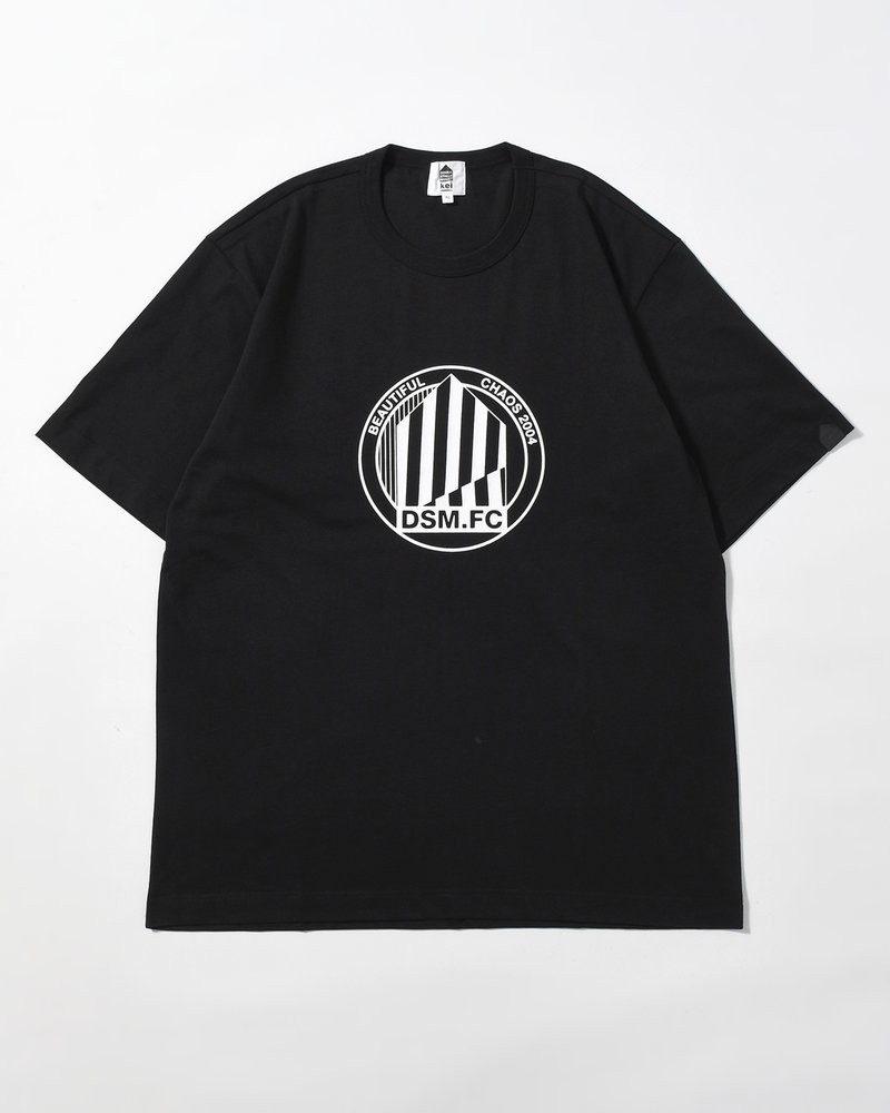 UNISEX LARGE EMBLEM PRINT SHORTSLEEVE TEE -BLACK-