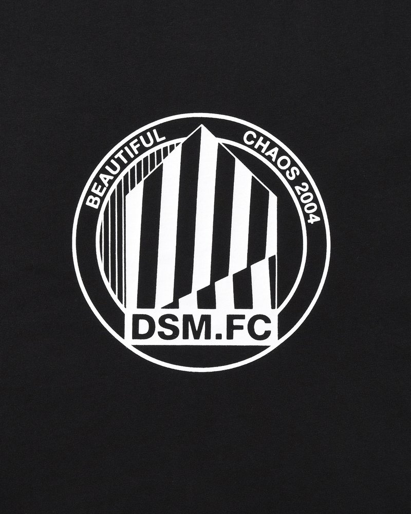 UNISEX LARGE EMBLEM PRINT SHORTSLEEVE TEE -BLACK-
