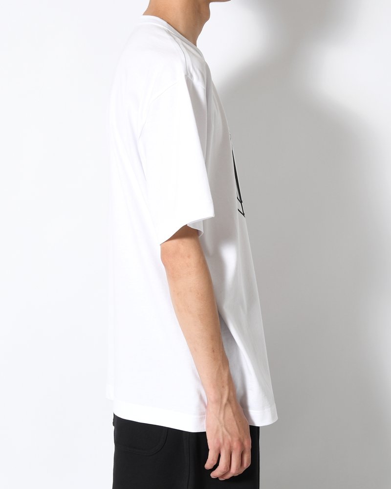 UNISEX LARGE EMBLEM PRINT SHORTSLEEVE TEE -WHITE-