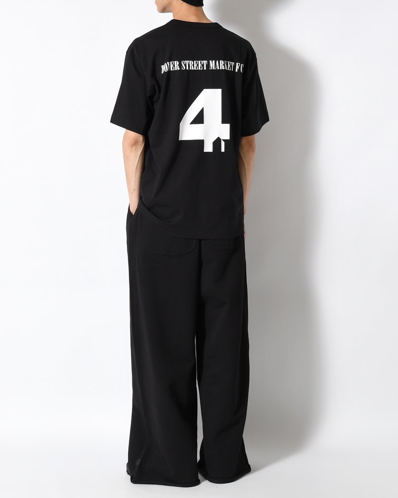 UNISEX FOOTBALL BACK PRINT SHORTSLEEVE TEE -BLACK-