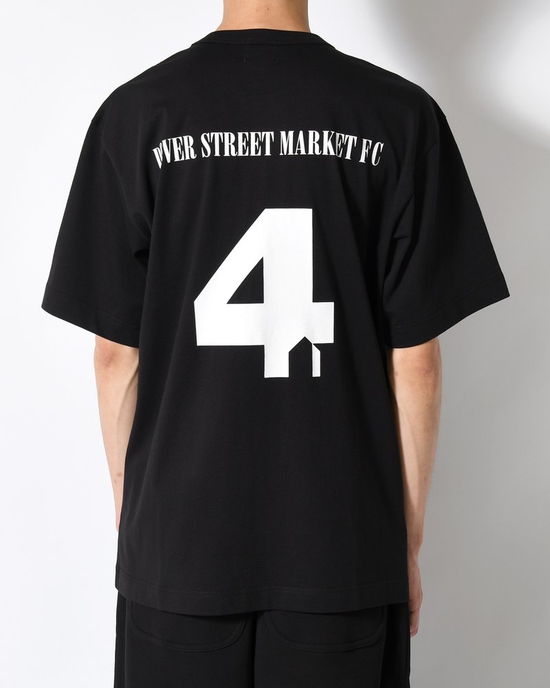UNISEX FOOTBALL BACK PRINT SHORTSLEEVE TEE -BLACK-