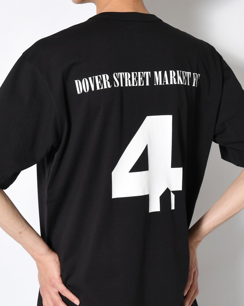 UNISEX FOOTBALL BACK PRINT SHORTSLEEVE TEE -BLACK-