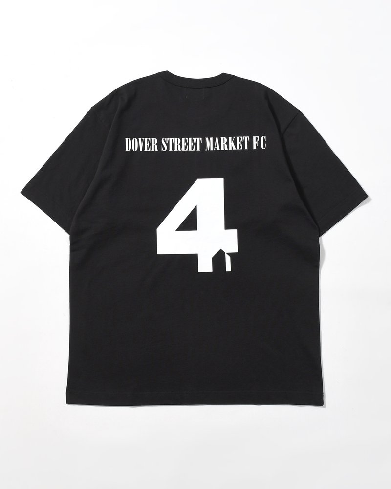 UNISEX FOOTBALL BACK PRINT SHORTSLEEVE TEE -BLACK-