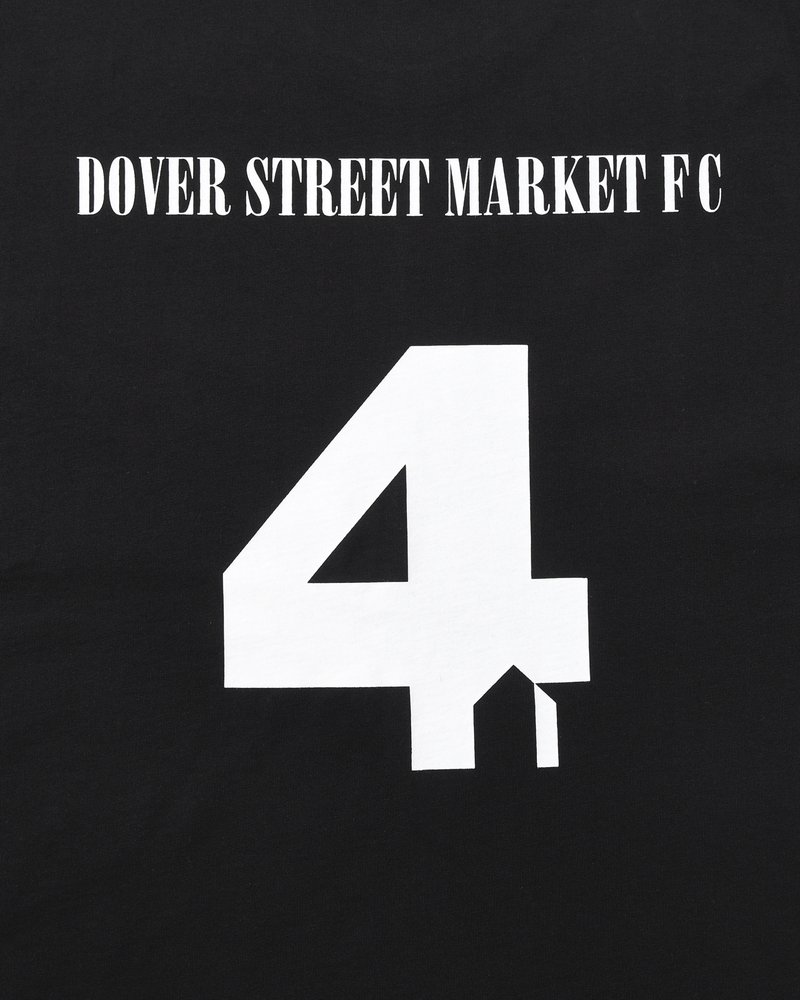UNISEX FOOTBALL BACK PRINT SHORTSLEEVE TEE -BLACK-