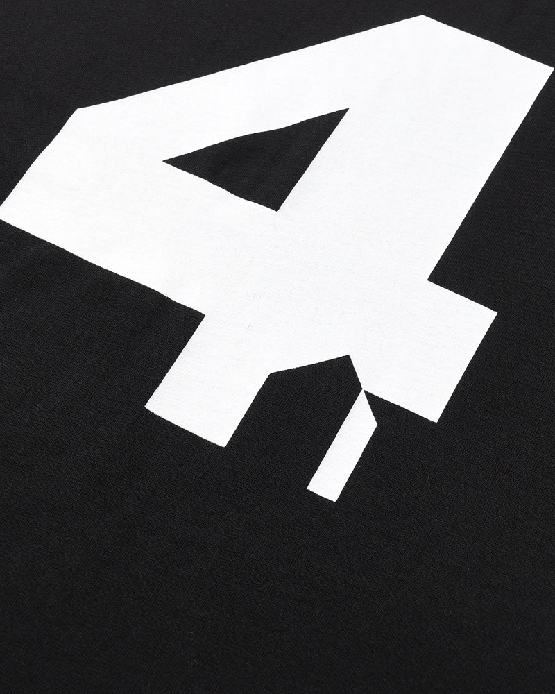 UNISEX FOOTBALL BACK PRINT SHORTSLEEVE TEE -BLACK-