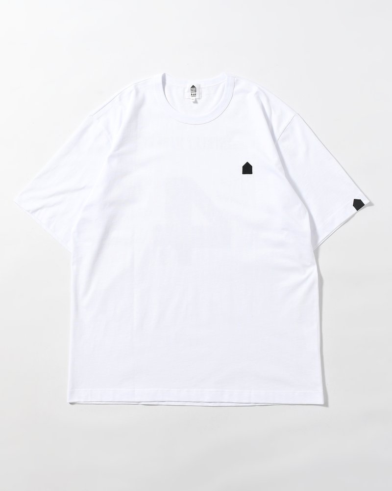UNISEX FOOTBALL BACK PRINT SHORTSLEEVE TEE -WHITE-