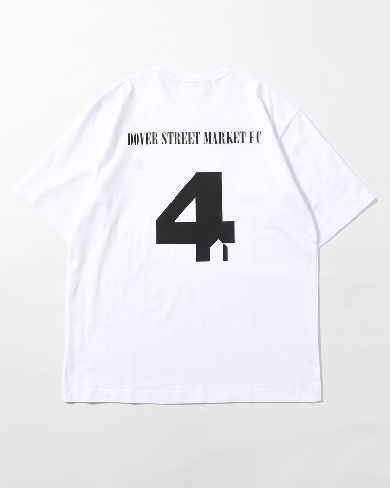 UNISEX FOOTBALL BACK PRINT SHORTSLEEVE TEE -WHITE-